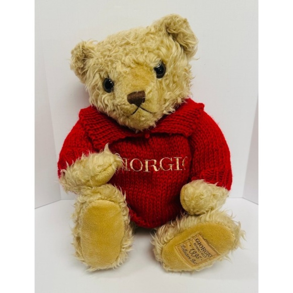Vintage‎ Giorgio Beverly Hills 1995 Collectors Red Sweater 11" Teddy Bear Plush